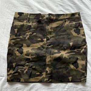 Green Camo Mini Skirt